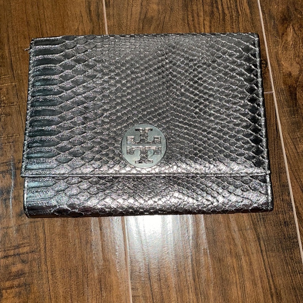 Tory burch silver purse from Neiman Marcus